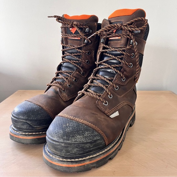 Herman Survivors Professional Men's Dozier Waterproof 8" Steel Toe Work Boots 10 - Picture 2 of 12